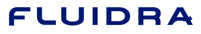 Fluidra company logo in dark blue text on a white background.